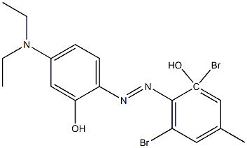 2',6'-Dibromo-4'-methyl-4-diethylaminoazobenzen-2-ol Struktur