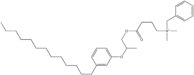 N,N-Dimethyl-N-benzyl-N-[3-[[2-(3-tridecylphenyloxy)propyl]oxycarbonyl]propyl]aminium Struktur