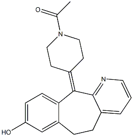 5,6-Dihydro-11-(1-acetyl-4-piperidinylidene)-11H-benzo[5,6]cyclohepta[1,2-b]pyridin-8-ol Struktur