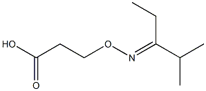 3-[(E)-1-Ethyl-2-methylpropylideneaminooxy]propionic acid Struktur