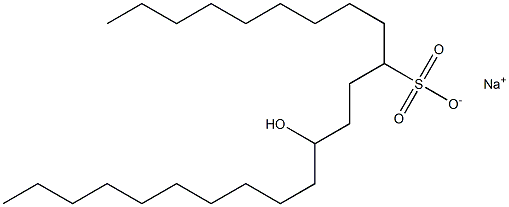 13-Hydroxytricosane-10-sulfonic acid sodium salt Struktur