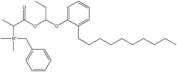 N,N-Dimethyl-N-benzyl-N-[1-[[1-(2-decylphenyloxy)propyl]oxycarbonyl]ethyl]aminium Struktur