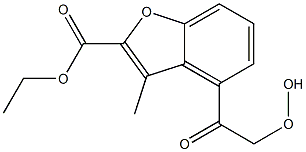 4-(Hydroperoxyacetyl)-3-methyl-2-benzofurancarboxylic acid ethyl ester Struktur