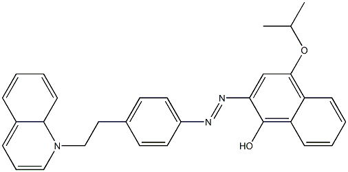 2-[p-(Hydroquinolylethyl)phenylazo]-4-isopropoxy-1-naphthol Struktur