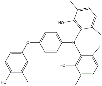 N,N-Bis(6-hydroxy-2,5-dimethylphenyl)-4-(4-hydroxy-3-methylphenoxy)benzenamine Struktur