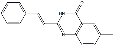 2-[(E)-2-Phenylethenyl]-6-methylquinazolin-4(3H)-one Struktur