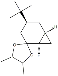 (1R,4S,6S)-4-tert-Butylbicyclo[4.1.0]heptan-2-one [(2R,3R)-2,3-butanediyl]acetal Struktur