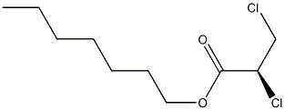 [S,(-)]-2,3-Dichloropropionic acid heptyl ester Struktur