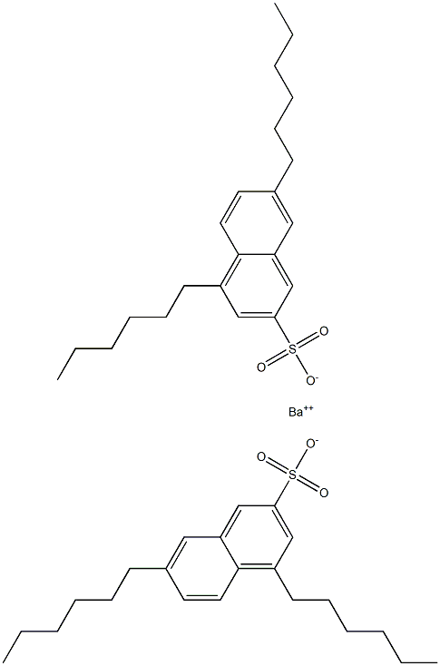 Bis(4,7-dihexyl-2-naphthalenesulfonic acid)barium salt Struktur