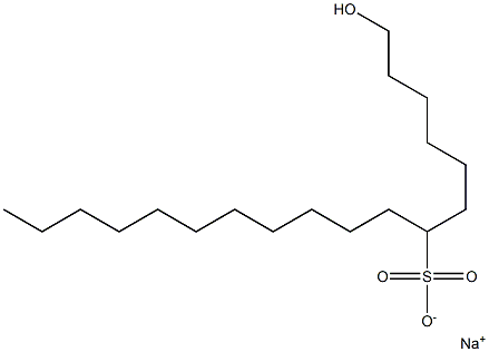 1-Hydroxyoctadecane-7-sulfonic acid sodium salt Struktur