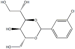 3-O,5-O-(3-Chlorobenzylidene)-D-glucitol Struktur