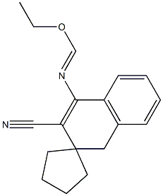 4-Ethoxymethyleneaminospiro[naphthalene-2(1H),1'-cyclopentane]-3-carbonitrile Struktur