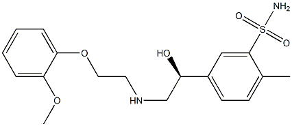 5-[(S)-1-Hydroxy-2-[[2-(2-methoxyphenoxy)ethyl]amino]ethyl]-2-methylbenzenesulfonamide Struktur