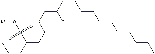 9-Hydroxyicosane-4-sulfonic acid potassium salt Struktur