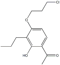 2'-Hydroxy-3'-propyl-4'-(3-chloropropoxy)acetophenone Struktur