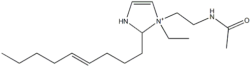 1-[2-(Acetylamino)ethyl]-1-ethyl-2-(4-nonenyl)-4-imidazoline-1-ium Struktur