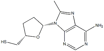 8-Methylthio-2',3'-dideoxyadenosine Struktur