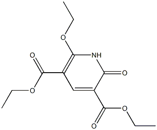 6-Ethoxy-1,2-dihydro-2-oxopyridine-3,5-dicarboxylic acid diethyl ester Struktur