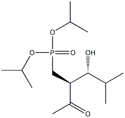 [(2S,3R)-2-Acetyl-3-hydroxy-4-methylpentyl]phosphonic acid diisopropyl ester Struktur