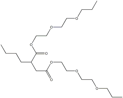 Butylsuccinic acid bis[2-(2-propoxyethoxy)ethyl] ester Struktur