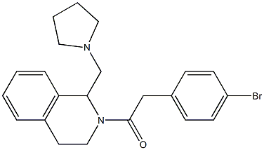 1,2,3,4-Tetrahydro-2-[(4-bromophenyl)acetyl]-1-[(1-pyrrolidinyl)methyl]isoquinoline Struktur