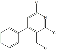 2,6-Dichloro-3-(chloromethyl)-4-phenylpyridine Struktur