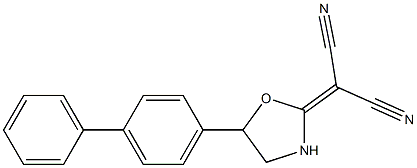 [5-(1,1'-Biphenyl-4-yl)oxazolidin-2-ylidene]malononitrile Struktur