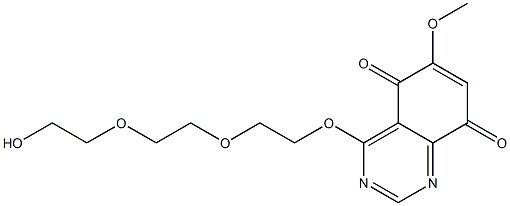 4-[2-[2-(2-Hydroxyethoxy)ethoxy]ethoxy]-6-methoxyquinazoline-5,8-dione Struktur