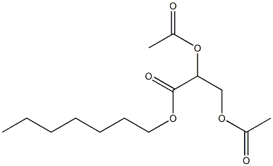 (-)-2-O,3-O-Diacetyl-L-glyceric acid heptyl ester Struktur