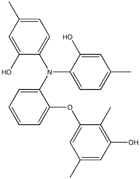 N,N-Bis(2-hydroxy-4-methylphenyl)-2-(3-hydroxy-2,5-dimethylphenoxy)benzenamine Struktur