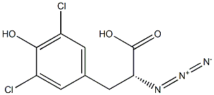 [R,(+)]-2-Azido-3-(3,5-dichloro-4-hydroxyphenyl)propionic acid Struktur