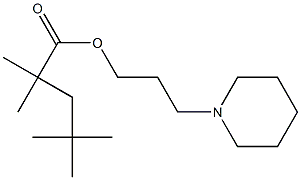 2,2,4,4-Tetramethylvaleric acid 3-piperidinopropyl ester Struktur