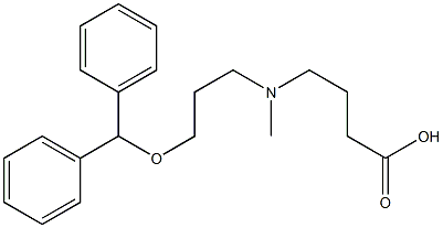 4-[Methyl[3-(benzhydryloxy)propyl]amino]butanoic acid Struktur