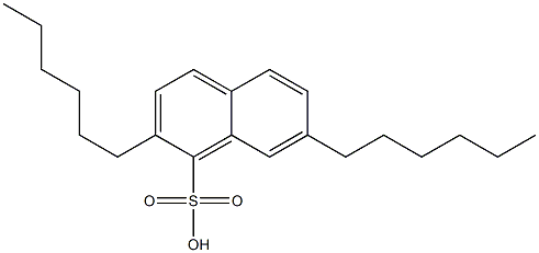 2,7-Dihexyl-1-naphthalenesulfonic acid Struktur