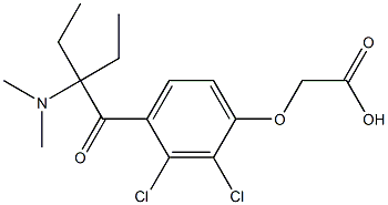 [2,3-Dichloro-4-[2-ethyl-2-(dimethylamino)butyryl]phenoxy]acetic acid Struktur