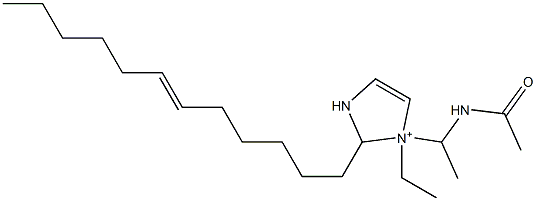 1-[1-(Acetylamino)ethyl]-2-(6-dodecenyl)-1-ethyl-4-imidazoline-1-ium Struktur