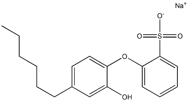 2'-Hydroxy-4'-hexyl[oxybisbenzene]-2-sulfonic acid sodium salt Struktur