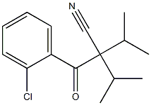 2-Isopropyl-2-(2-chlorobenzoyl)-3-methylbutanenitrile Struktur