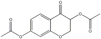 3,7-Diacetoxy-2H-1-benzopyran-4(3H)-one Struktur