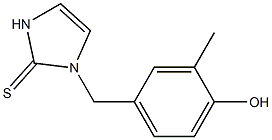 1-(3-Methyl-4-hydroxybenzyl)-1H-imidazole-2(3H)-thione Struktur