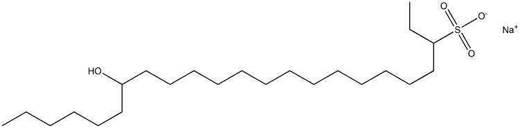 17-Hydroxytricosane-3-sulfonic acid sodium salt Struktur