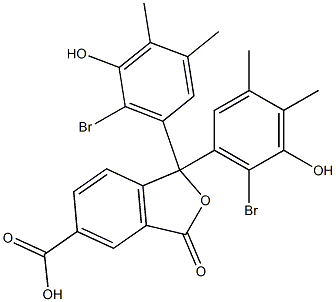 1,1-Bis(6-bromo-5-hydroxy-3,4-dimethylphenyl)-1,3-dihydro-3-oxoisobenzofuran-5-carboxylic acid Struktur