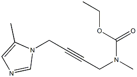 N-Methyl-N-[4-(5-methyl-1H-imidazol-1-yl)-2-butynyl]carbamic acid ethyl ester Struktur