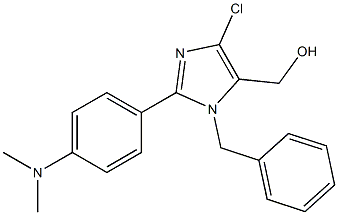 1-Benzyl-2-(4-dimethylaminophenyl)-4-chloro-5-hydroxymethyl-1H-imidazole Struktur