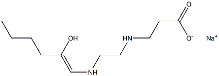 3-[N-[2-[N-(2-Hydroxy-1-hexenyl)amino]ethyl]amino]propionic acid sodium salt Struktur