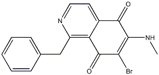 6-Methylamino-7-bromo-1-benzylisoquinoline-5,8-dione Struktur