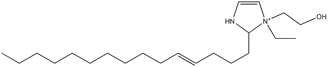 1-Ethyl-1-(2-hydroxyethyl)-2-(4-pentadecenyl)-4-imidazoline-1-ium Struktur