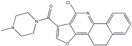 4,5-Dihydro-11-chloro-1-[(4-methylpiperazin-1-yl)carbonyl]benzo[h]furo[3,2-c]quinoline Struktur