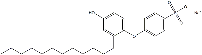 4'-Hydroxy-2'-dodecyl[oxybisbenzene]-4-sulfonic acid sodium salt Struktur