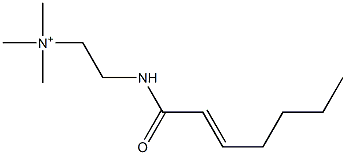 2-(2-ヘプテノイルアミノ)-N,N,N-トリメチルエタンアミニウム 化學(xué)構(gòu)造式